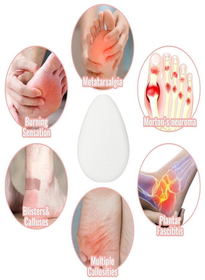 WY LIGHTING LEVEL 20 Pcs Metatarsal Felt Foot Pad(1/4" Thick), Ball of Foot Cushions for Women and Men, Forefoot Support Adhesive Foam Foot Cushion Pad for Metatarsalgia Mortons Neuroma - Image 3